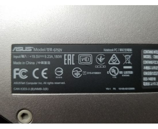 Ноутбук Asus ROG G752VT 17.3" IPS i7 NVIDIA 16GB RAM 1000GB HDD, фото 8 
