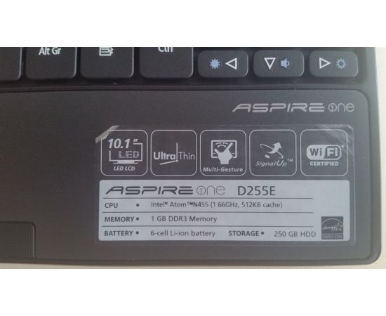  Ноутбук Acer Aspire One D255E 10" 2GB RAM 250GB HDD, фото 4 