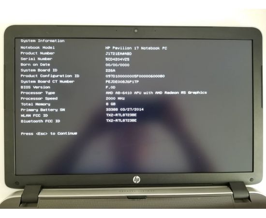  Ноутбук HP Pavilion 17-f022ng 17" IPS 8GB RAM 500GB HDD WOT, фото 2 