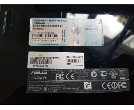  Моноблок Asus EeeTop PC ET2002 20" 4GB RAM 320GB HDD, фото 7 