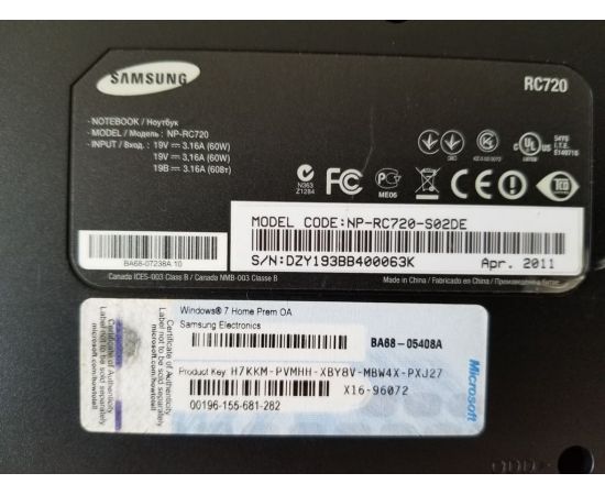  Ноутбук Samsung RC720 17" HD+ i5 NVIDIA 8GB RAM 640GB HDD, фото 7 
