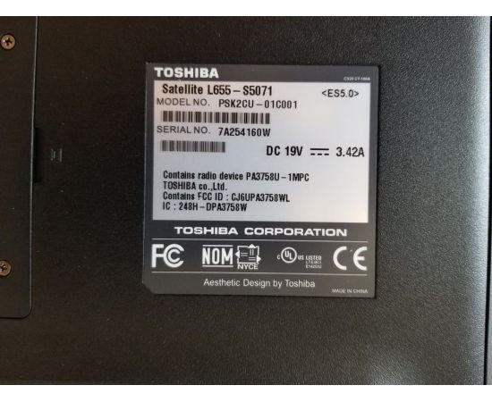  Ноутбук Toshiba Satellite L655-S5071 15" i3 4GB RAM 320GB HDD, фото 9 