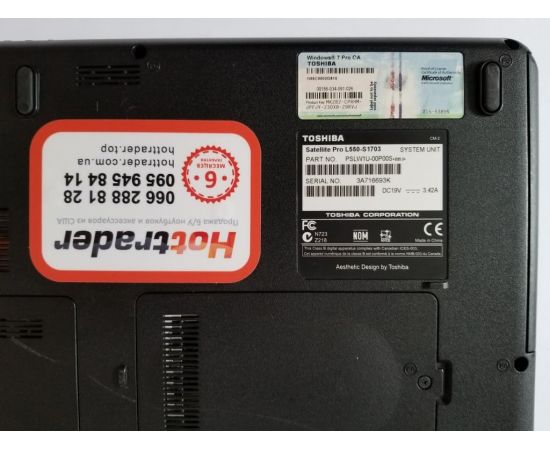  Ноутбук Toshiba Satellite Pro L550 17" 4GB RAM 160GB HDD, фото 9 