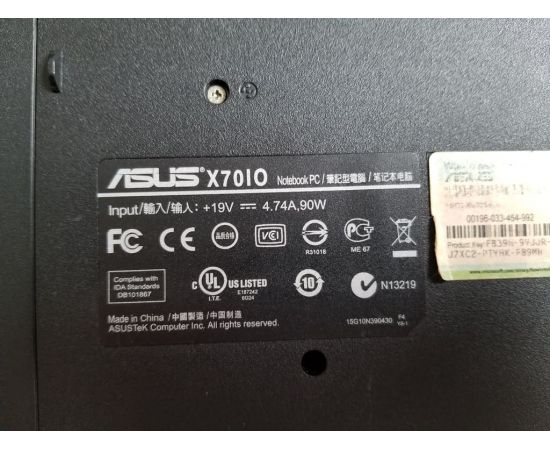  Ноутбук Asus X70IO 17" HD+ 4GB RAM 500GB HDD, фото 5 