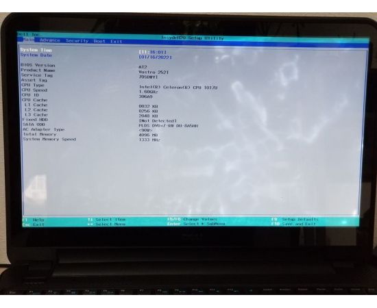  Ноутбук Dell Vostro 2521 15" Сенсор 4GB RAM 250GB HDD, фото 2 