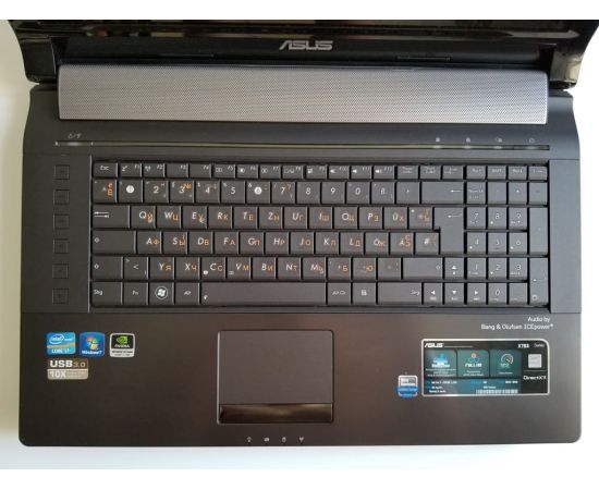  Ноутбук Asus N73SV 17" HD+ i7 восемь ядер NVIDIA 8GB RAM 120GB SSD + 500GB HDD, фото 2 